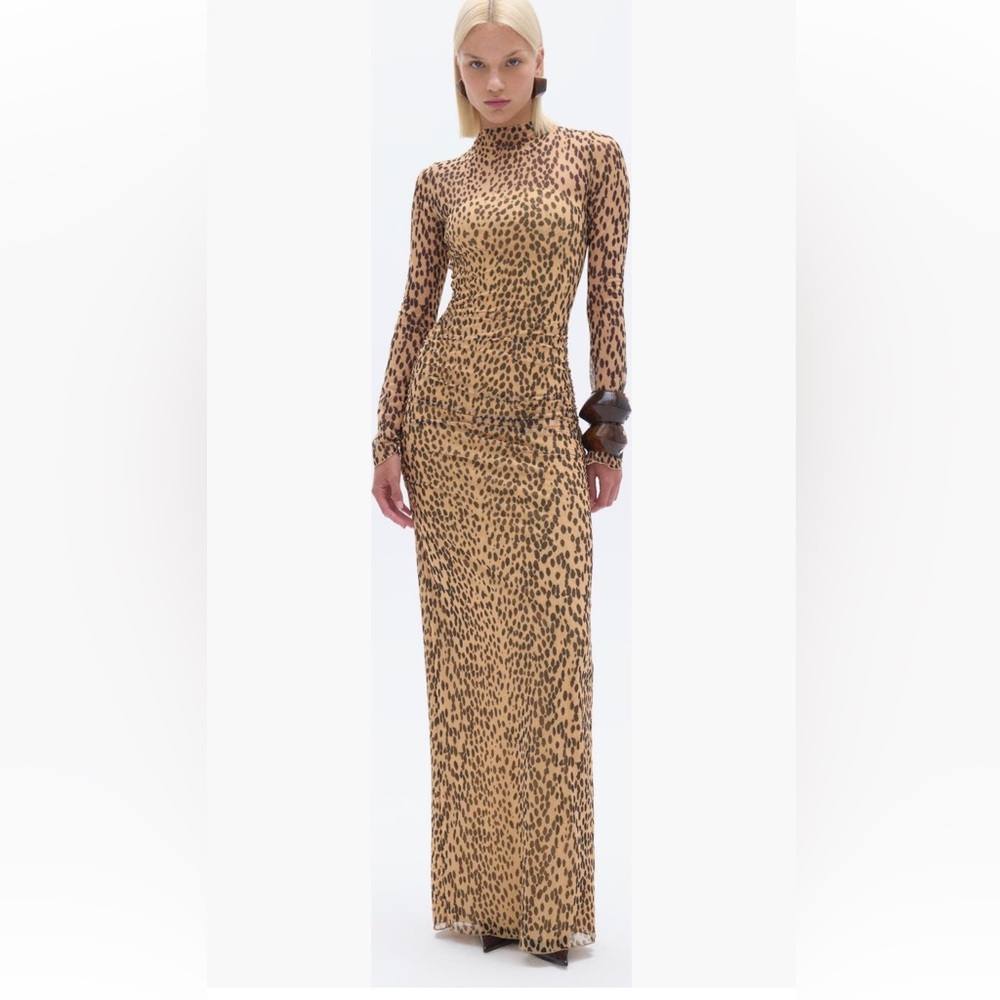 Elegant Leopard Print Maxi Dress